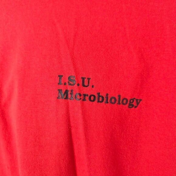 Illinois State Redbirds Microbiology T Shirt Vintage 80s ISU University Scope Us - Picture 3 of 8